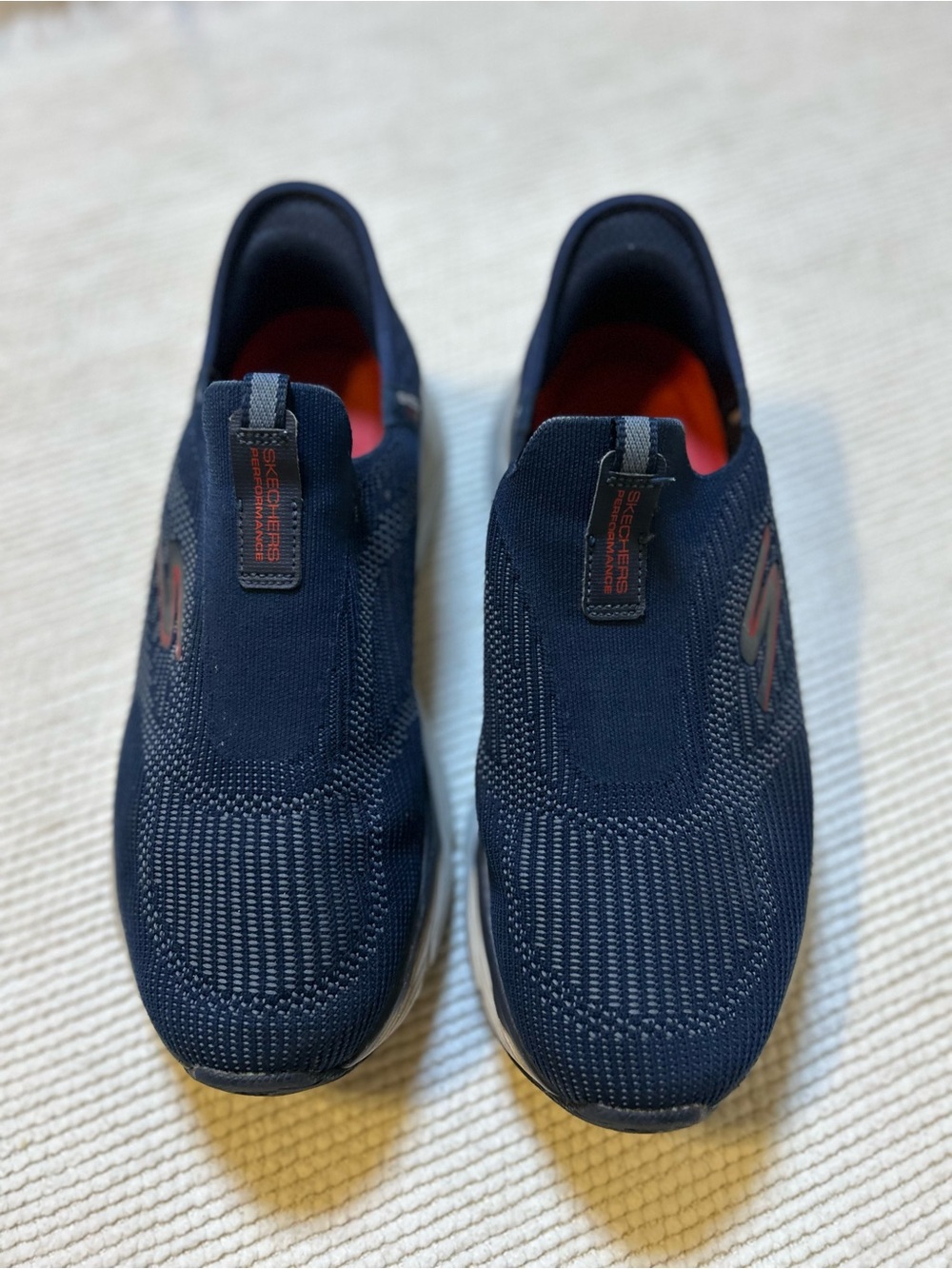 Skechers Men's Slip-On Athletic Sneakers - Navy with Red Interior